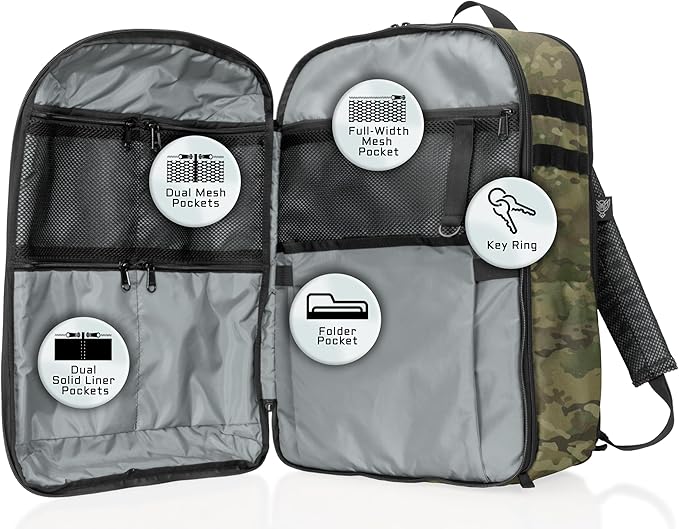 Xtreme Sight Line ~ Large Backpack ~ 16 Laptop Backpack with Removable Faraday Sleeve ~ Heavy-Duty Foam Padded &amp Multiple Large Compartments ~ 1000D Nylon/Spacer Mesh ~ MultiCam Camo
