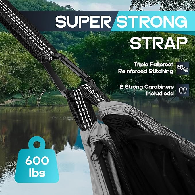 Camping Hammock Mosquito NetDouble &amp Single Portable Hammocks Hammocks with 2 Tree StrapsHammock Tent for Travel CampingCamping Accessories for Indoor Outdoor Hiking Backpacking Backyard Beach