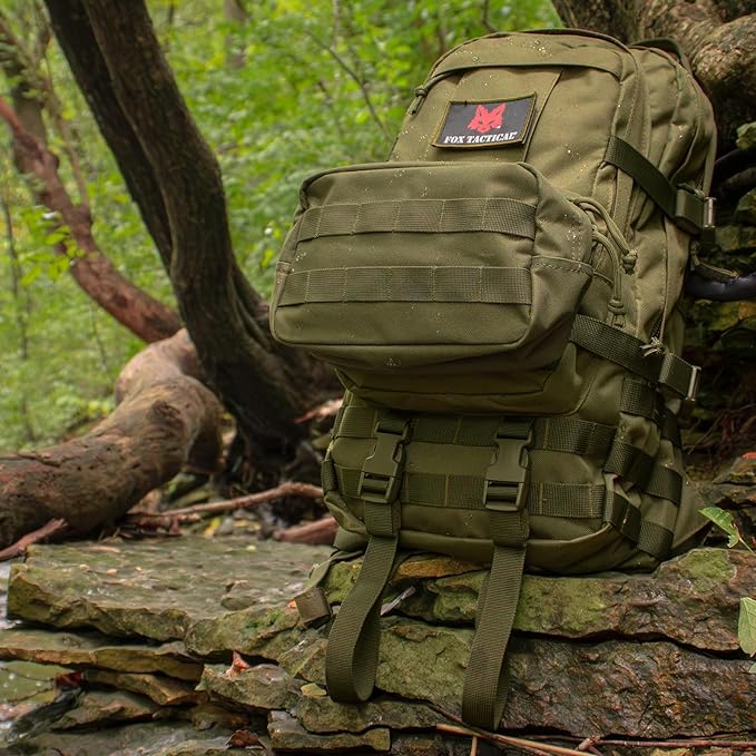 Fox Outdoor Products Cobra Gold Reconnaissance Pack - Tactical Spacious 30L Backpack w/Cinch Straps Hydration/Laptop Pocket