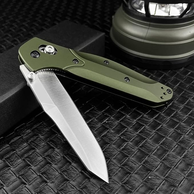 3.14 Inches D2 Steel Blade &amp Aluminum Handle Thumb Stud Manual Open Folding Knife EDC Suitable for Outdoor Camping Hiking and Adventure with Shoulder Straps Pocket Knife