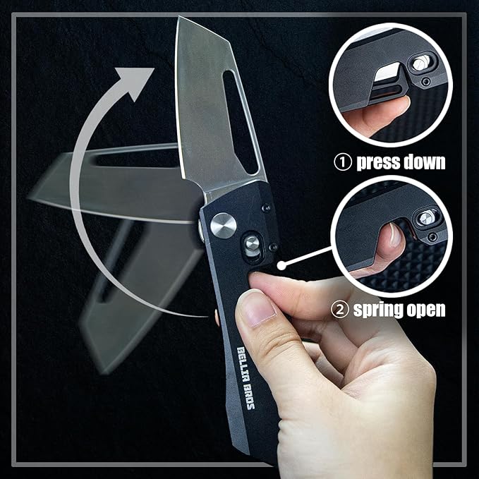EDC Aluminium Alloy Folding Utility Knife with 2.56 Box Cutter Pocket Knife with Clip