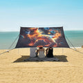 ALAZA Galaxy Dog Beach Tent Sun Shelter UPF50+ Protection Beach Shade Canopy w/ 4 Sandbags for Outdoor Camping Fishing Backyard Fun Picnic 10x9 ft