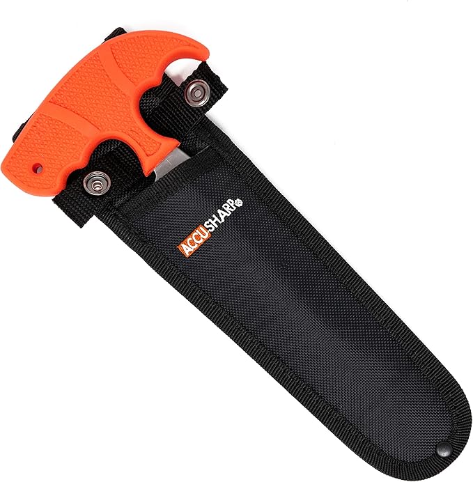 AccuSharp Bone Saw &amp Caping Knife Bundle Ergonomic and Durable Cutting Tools with Sheaths Precision Tools for Game Processing Camping and Outdoor Adventures