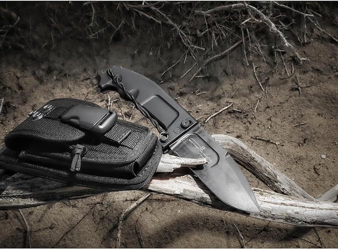 Extrema Ratio - RAO II (Black) Folding Knife Böhler N690 Steel Blade Burnished Finish Secure Locking System Anticorodal Anodized Aluminum Handle Handcrafted in Italy Heavy-Duty and Reliable