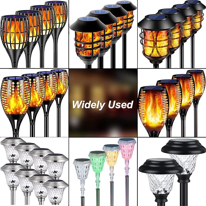 ZOOHAR Outdoor Light Pole Extension Kit - 55/4.6FT Stainless Steel with ABS Stakes for Enhancing Garden Lights and Torches Garden Patio Parties Wedding1.2in Diameter (2 Sets 10 pcs)