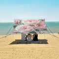 ALAZA Three Large Pale Pink Roses Beach Tent Sun Shelter Portable Canopy Sunshade for Outdoor Camping Picnics Backyard Fun 10x9 ft