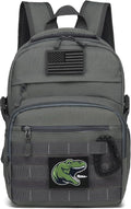 Kids Tactical Backpack Army Molle Bookbag Military Boys Backpack for School Outdoor Camping (Includes 2 Patches +1 Carabiner) Grey