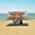 ALAZA Wreath Wearing Highland Cow Beach Tent Sun Shelter Portable Canopy Sunshade for Outdoor Camping Picnics Backyard Fun 10x9 ft