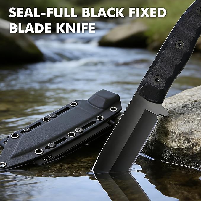 SK1 Fixed Blade Knife with SheathTanto Blade Nylon Fiberglass Handle Full Tang EDC Knives for Outdoor Working Camping Hiking Sruvival
