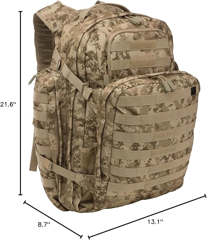 SOG Tools and Knives Internal Frame Tactical Multi Day Overnight Travel and Work Backpack Digital Camo One Size