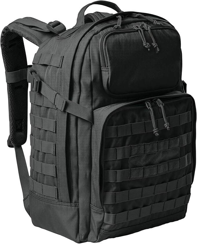 Army Universe Tactical Outdoors MOLLE Backpack 600D Poly Canvas Tough Durable Work &amp Equipment Bag 32L Black