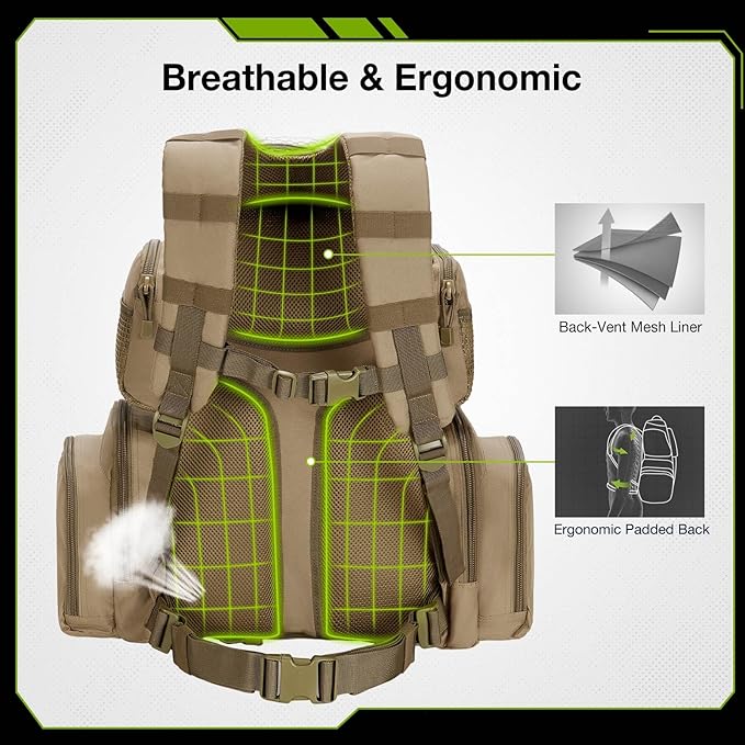 TIDEWE Tactical Range Backpack Bag for Gun and Ammo with Pistol Case