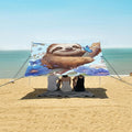 ALAZA Sloth Butterfly Flower Beach Tent Sun Shelter Portable Canopy Sunshade for Outdoor Camping Picnics Backyard Fun 10x9 ft