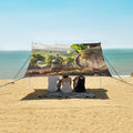 ALAZA White Wine with Barrel on Vineyard Beach Tent Sun Shelter Portable Canopy Sunshade for Outdoor Camping Picnics Backyard Fun 10x9 ft