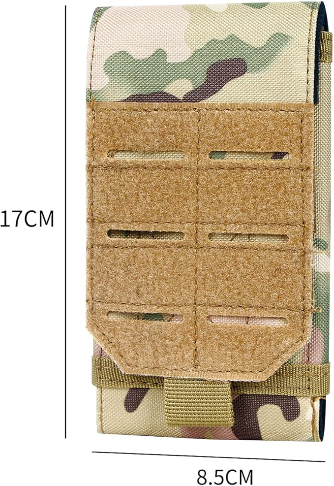 Smartphone Pouch Cell Phone Holder Tactical Phone Holster Multi-Purpose Tool Holder Tactical Carrying Case Belt Loop Pouch Men’s Waist Pocket for Hiking Camping Barbeque Rescue Essential