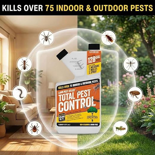 Ike's Pest Control Concentrate - 7.9% Bifenthrin Indoor/Outdoor Insect Killer - Quart - Liquid