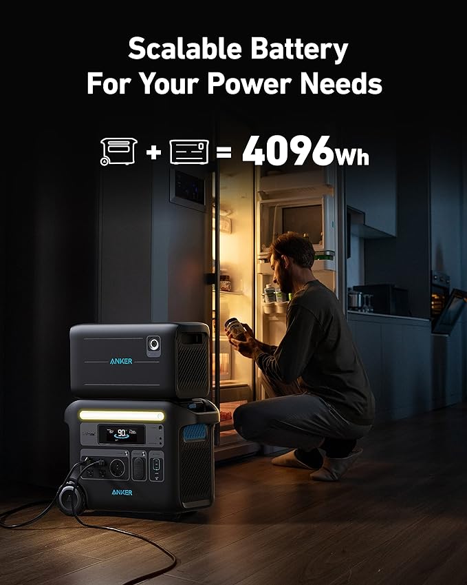 Anker SOLIX F2000 Portable Power Station PowerHouse 767 2400W Solar Generator GaNPrime Battery Generators for Home Use LiFePO4 Power Station for Outdoor Camping and RVs (Solar Panel Optional)