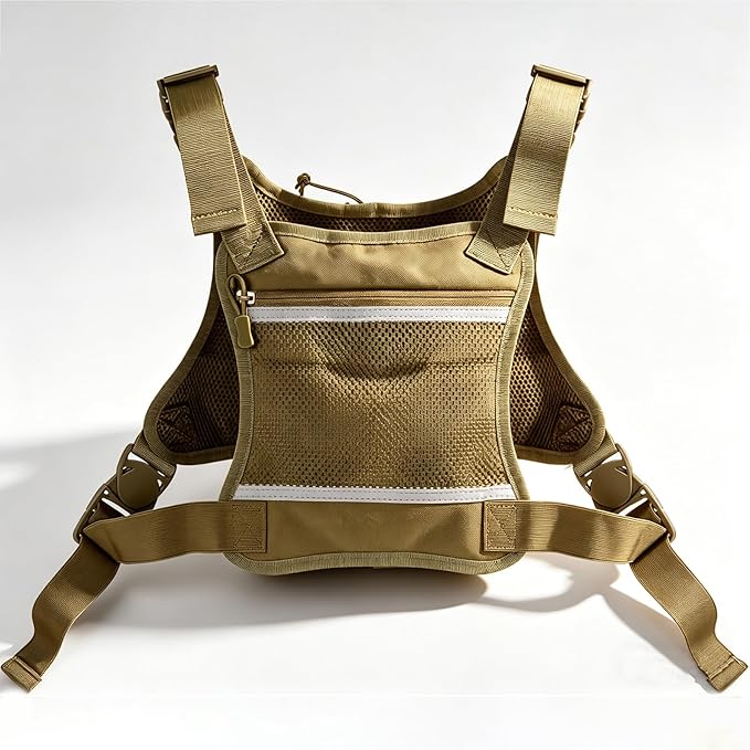 Tactical Chest Pack EDC Chest Bag Utility Molle Chest Rig Pouch with CCW Compartment Adjustable Strap Admin Pouch