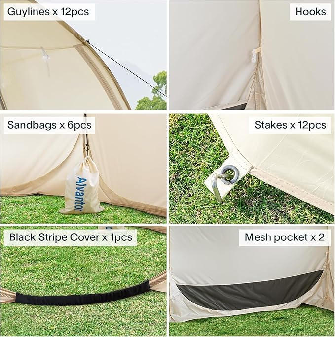 Alvantor Pop Up Screen House Gazebo with Mosquito Netting Instant UV Resistant Sun Shelter for Patio &amp Backyard Portable Canopy Tent for 2-10 Person