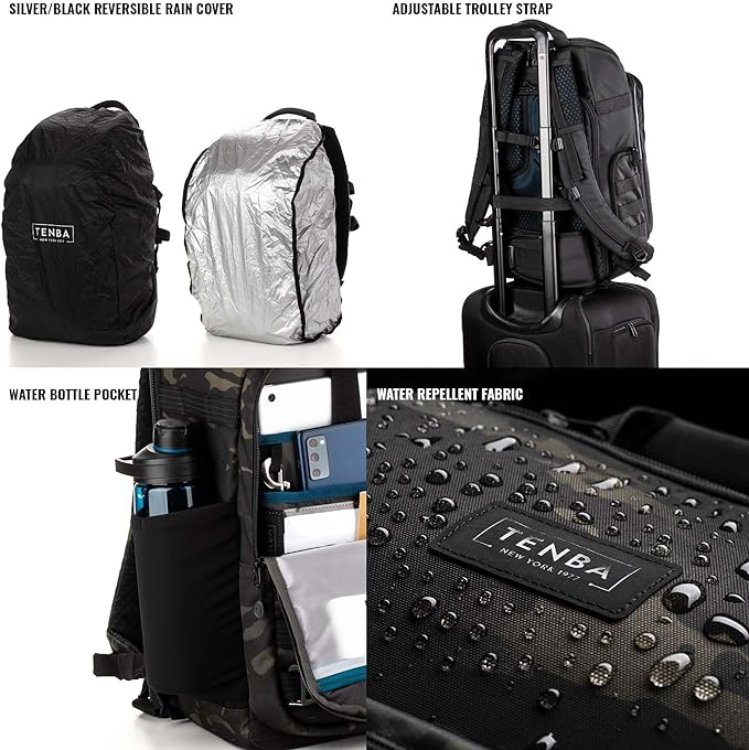 Tenba Axis v2 16L Camera Backpack for DSLR and Mirrorless cameras and lenses plus an 11-inch Tablet – Black (637-753)