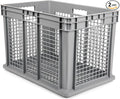 Hudson Exchange 24 x 16 x 16 (2 Pack) Mesh Straight Wall Handled Storage Container Tote Gray
