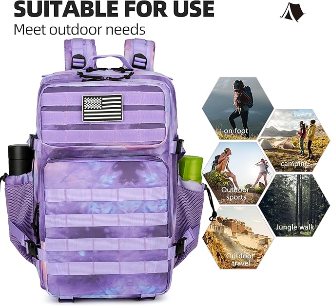 Military Tactical Assault Backpack - 45L 3 Day Assault Pack with MOLLE Waterproof Rucksack