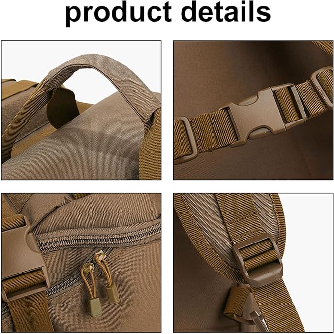 Duffel Bag ArmyGreen Waterproof Backpack for Camping Hiking Travel Versatile Carrying Options for Various Outdoor Activities