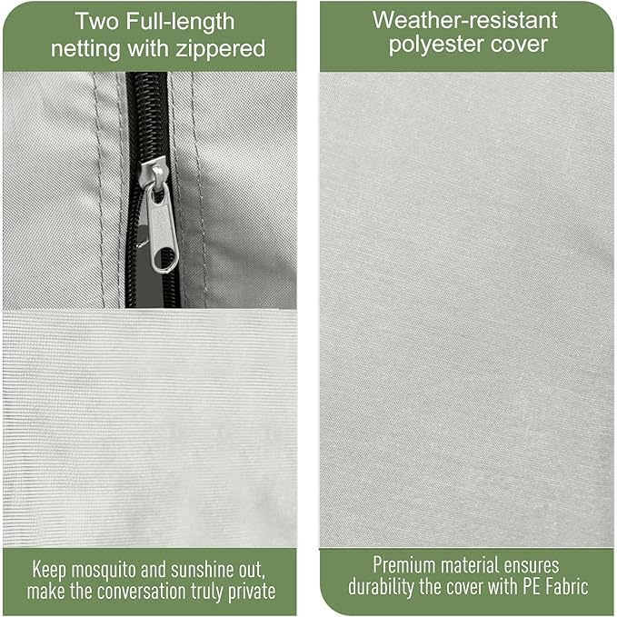 6SidedHexagonPopUpTentBreathableMeshNettingBeigePolyesterWaterResistantQuickAccessReinforcedPolesUVResistantPortablePolyesterHighQualityLightweight