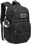 25L Military Tactical Backpack - Molle Army 3 Days Assault Pack Out Bag Hiking Rucksack Black