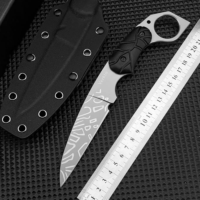 Fixed Blade Knife Full Tang 7Cr13Mov Blade G10 Handle Claw Knife for Outdoor Camping Survival Hiking EDC Tool with Sheath