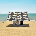 ALAZA West Highland White Terrier Dog Beach Tent Sun Shelter UPF50+ Protection Beach Shade Canopy w/ 4 Sandbags for Outdoor Camping Fishing Backyard Fun Picnic 10x9 ft