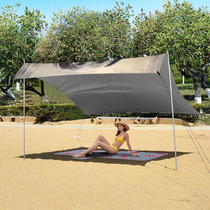 ALAZA Dog Play Football Beach Tent Sun Shelter Portable Canopy Sunshade for Outdoor Camping Picnics Backyard Fun 10x9 ft