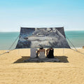 ALAZA Starry Wolf Night Beach Tent Sun Shelter Portable Canopy Sunshade for Outdoor Camping Picnics Backyard Fun 10x9 ft