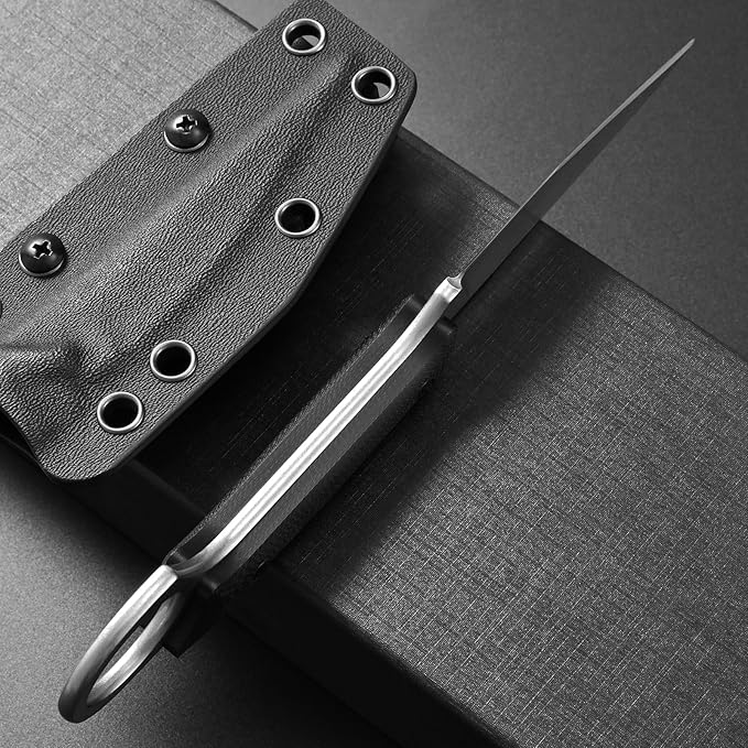 Gtkii GTK140 Fixed Blade Knife D2 Steel Blade G10 Handle EDC Tool Knife for Outdoor Camping Hiking Hunting(silver)