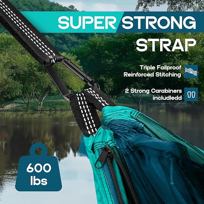 Camping Hammock Mosquito NetDouble &amp Single Portable Hammocks Hammocks with 2 Tree StrapsHammock Tent for Travel CampingCamping Accessories for Indoor Outdoor Hiking Backpacking Backyard Beach