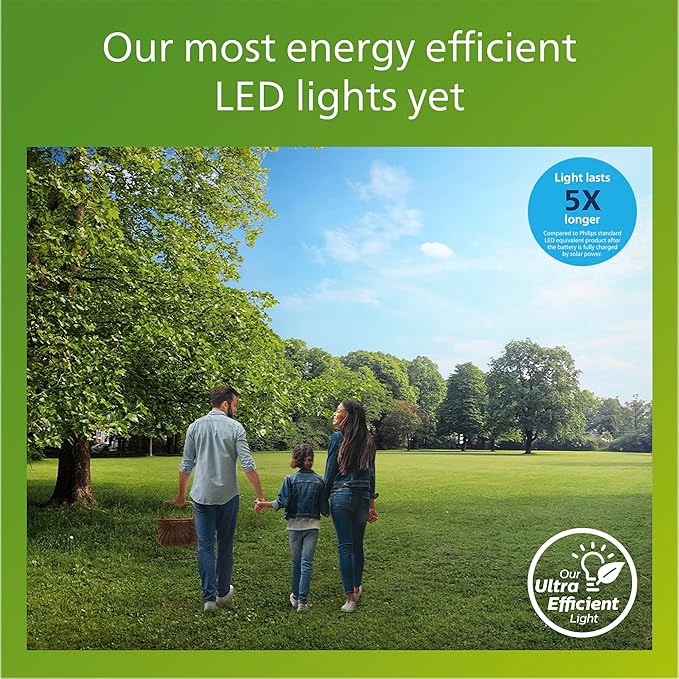 Philips Solar LED 1-Pack Ultra-Efficient Wall Lantern - Blaise Dusk to Dawn Automatically Linkable Daylight and Motion Sensor 3000K Bright White Light IP44 Anthracite