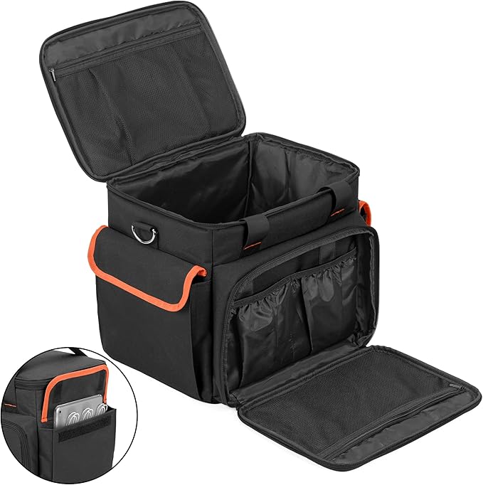 Trunab Carrying Case Compatible with Jackery Portable Power Station Explorer 1000 Storage Bag with Water-Resistant Bottom and Front Pockets for Charging Cable and Accessories