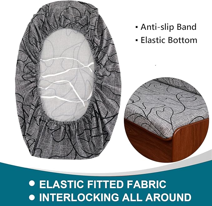 KRFOONN RV Dinette Cushion Covers Stretch Camper Cushions Cover Replacement Couch Cushion Slipcovers Washable Loveseat Slipcovers for Travel Trailer Couch (2 Backrest Cover &amp 2 Bench Cover 11)