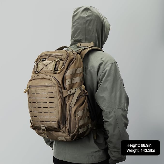 Mardingtop 30L Molle Military Backpack Tactical Backpack for Men Cordura Backpack for HikingCampingTrekking