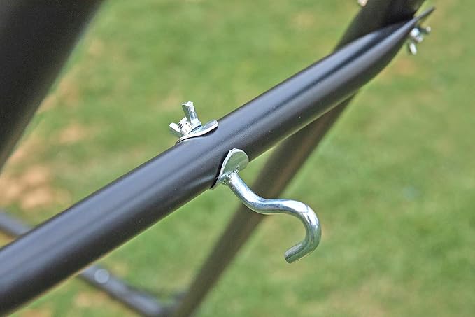 gafete Universal 2 Person Hammock Stand Only 600 lbs Capacity Fits 9 to 14ft Hammocks Adjustable Double Heavy Duty Powder-Coated Steel Stand for Outside Multi-Use (Black)
