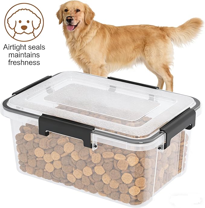 6-Pack 12 Quart Plastic Gasket Box with Seal Lids Watertight Organizing Tote Container Stackable Bin with Secure Latching Buckles Clear