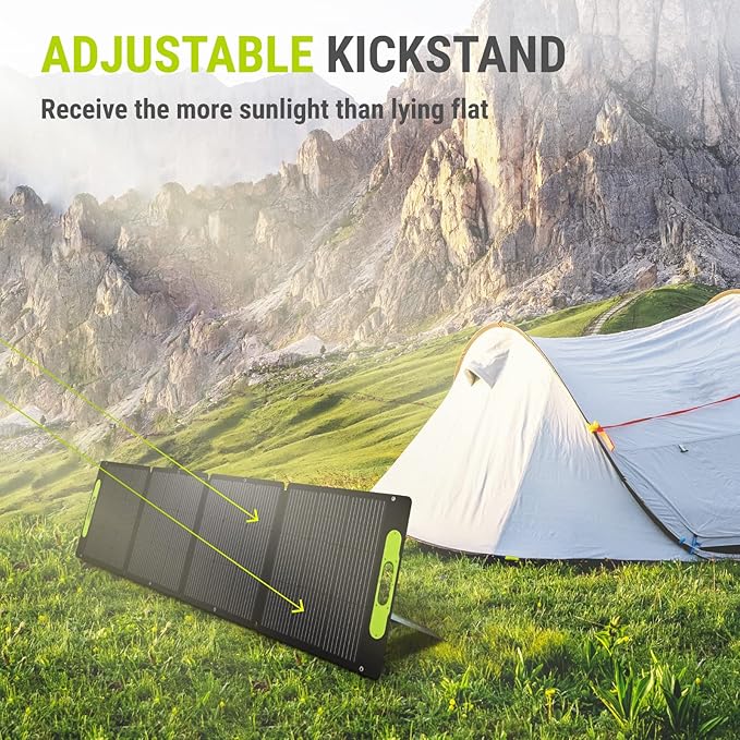Newpowa 200W Portable Solar Panel Kit with Adjustable Kickstand Case200Watt 12Volt Foldable Panel+20A MPPT Controller+20FT Controller Cable+20ft 12AWG