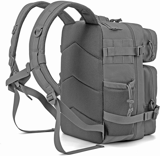 QT&ampQY 25L/45L Military Tactical Backpack For Men Molle Daypack 3 Day Bug Out Bag Hiking Rucksack With Bottle Holder