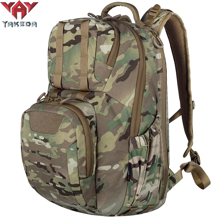 vAv YAKEDA 500D NylonTactical Military Backpack for MenFit 12.6-15.6 inches Laptop Daily Bag for Hikinghuntingrunning (CP)