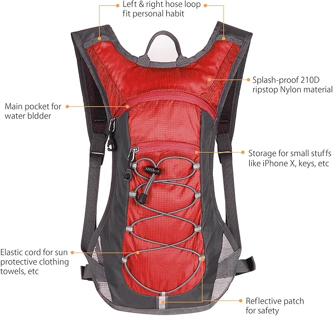 Unigear Hydration Pack Backpack with 70 oz 2L Water Bladder for Running Hiking Cycling Climbing Camping Biking
