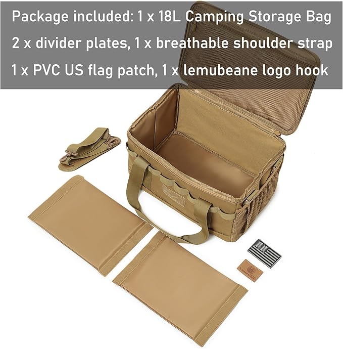 Tactical Sling Backpack and 18L Tactical Camping Storage Bag