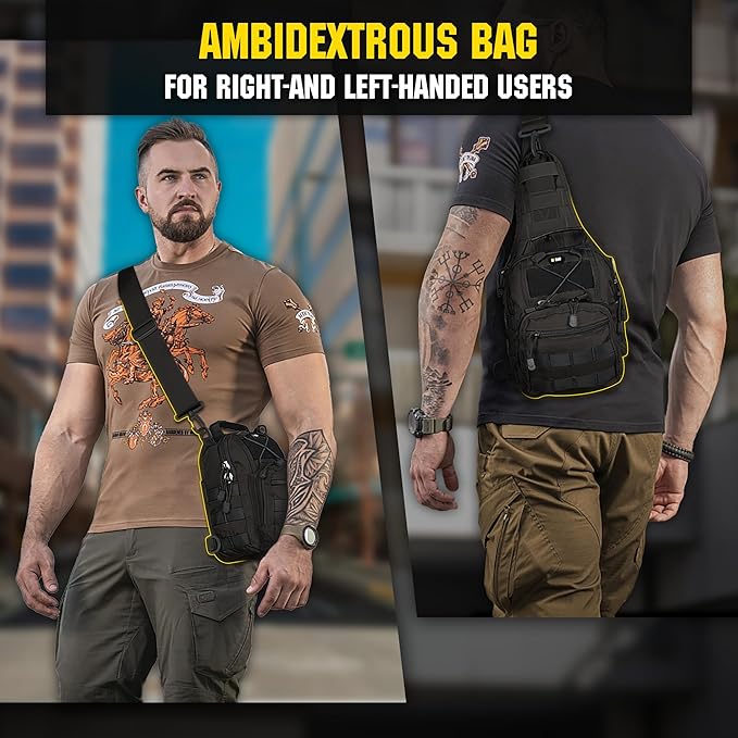 M-Tac CCW Sling Bag for Men &amp Women - EDC Shoulder Bag Tactical - Crossbody Concealed Carry Bag - Mens Chest Pack