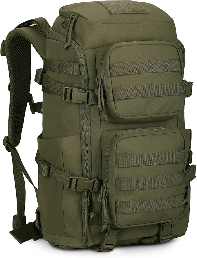 45L Tactical Backpack Military Molle Backpack with 17 Laptop Compartment Survival Large Hiking Travel Rucksack for Outdoors