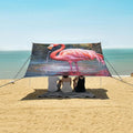 ALAZA Flamingo Tropical Beach Tent Sun Shelter Portable Canopy Sunshade for Outdoor Camping Picnics Backyard Fun 10x9 ft