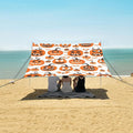 ALAZA Cute Pumpkin Pattern Beach Tent Sun Shelter Portable Canopy Sunshade for Outdoor Camping Picnics Backyard Fun 10x9 ft